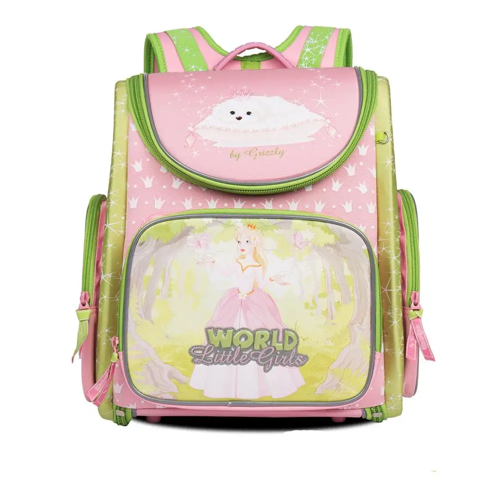 Школьный рюкзак в русском стиле с цветочным узором для девочек нейлоновый