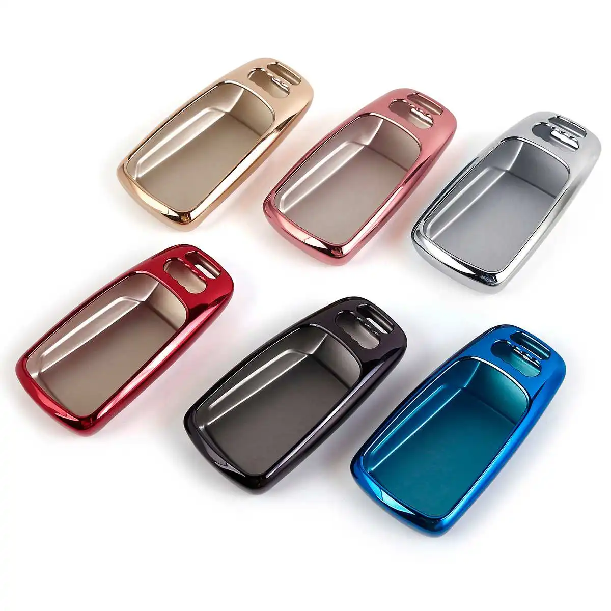 Защитный чехол для автомобильных ключей из ТПУ кожаный AUDI A4 A4L A5 Q5 Q7 TT 2016 2017 брелок