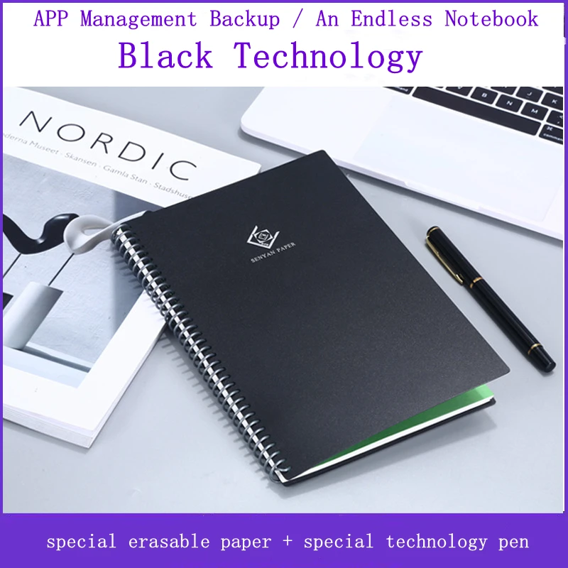 RONSHIN Office Supplies for A5 Simple Diary Notebook with Bandage Neutral Pen for Writing Black 180 