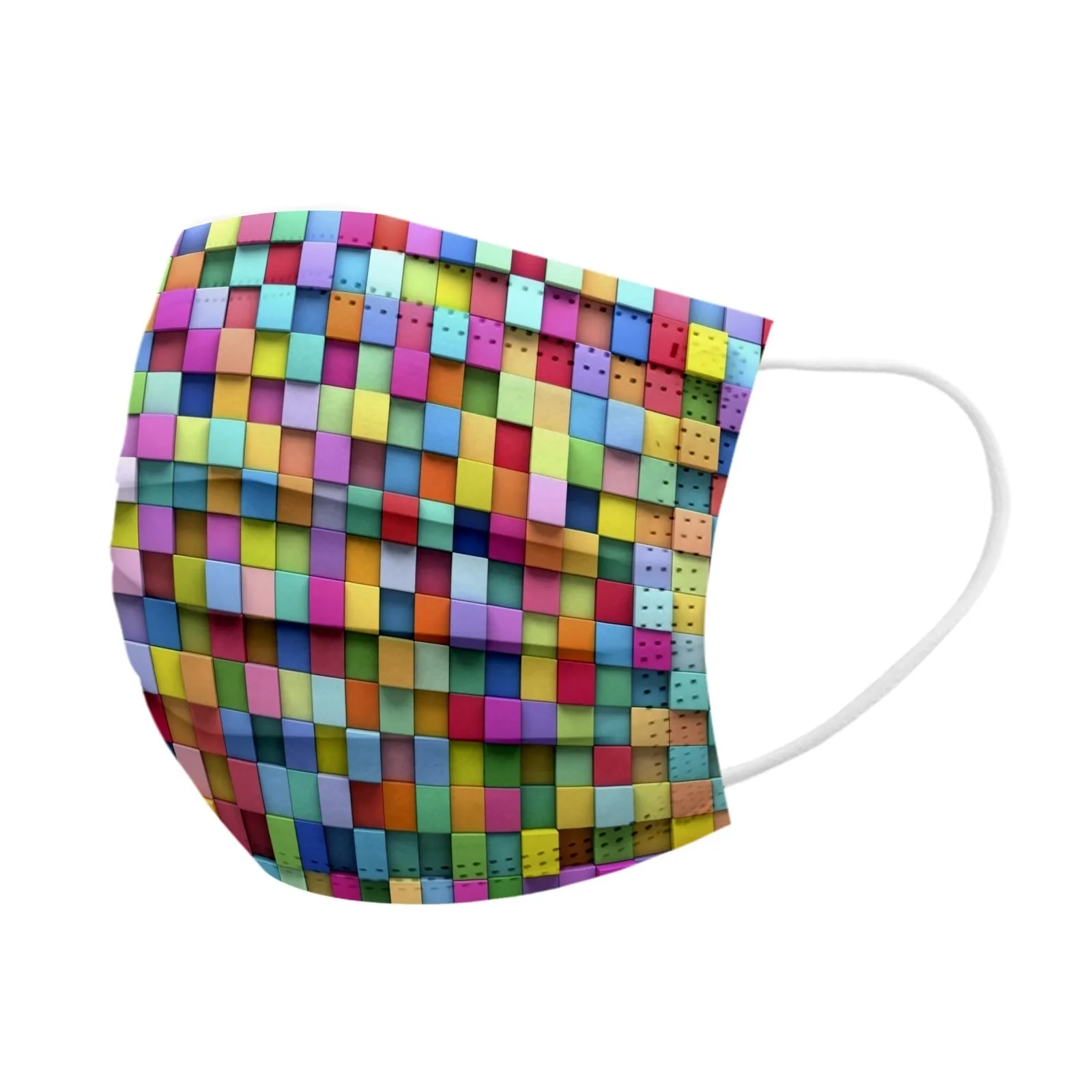 Маска одноразовая Защитная 3-слойная с растягивающимися заушными петлями 10/20/100