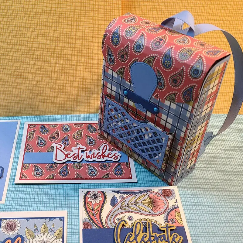 

3D Backpack Metal Cutting Dies Stencil for DIY Scrapbooking Handmade Paper Box Embossing Decorative Crafts Cutting dies 2020