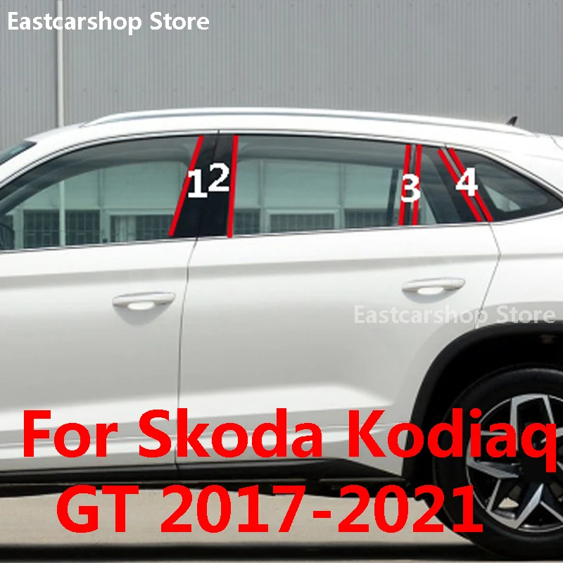 

Для Skoda Kodiaq GT 2021 2020 2019 2018 2017 Автомобильная дверь центральное окно средняя Колонка Декоративная полоса PC B C столовые аксессуары