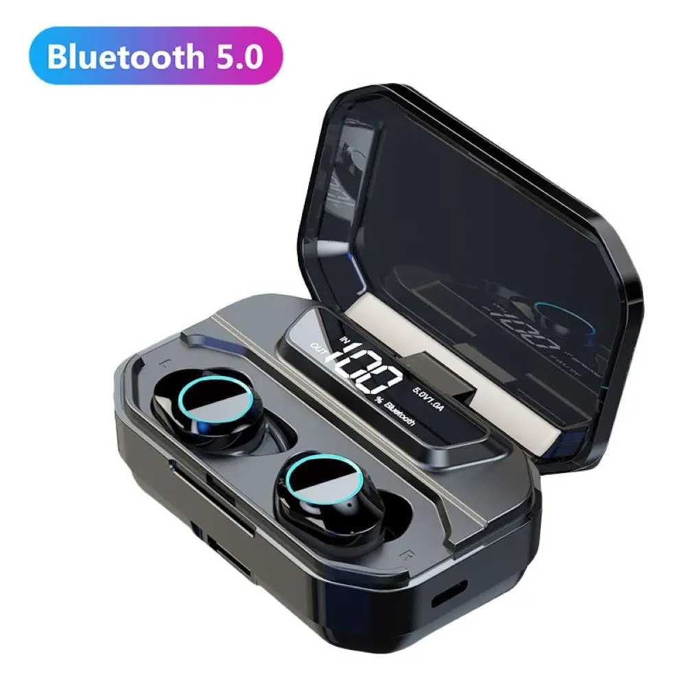 Bluetooth наушники TWS с цифровым светодиодным дисплеем и поддержкой 5 0|Наушники