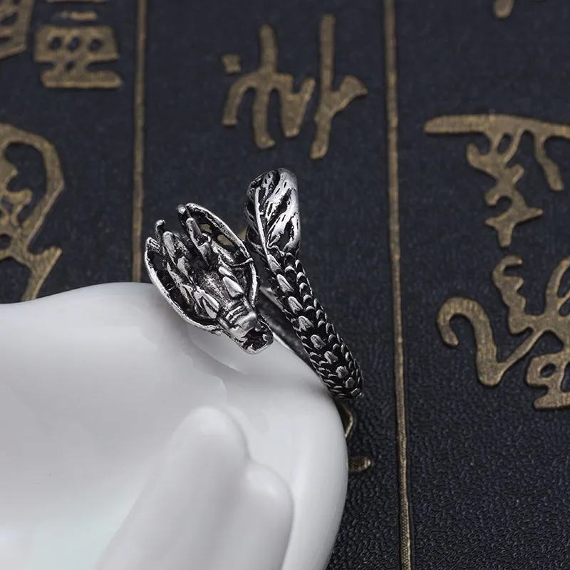 Мужское кольцо с драконом в стиле ретро|Кольца| |