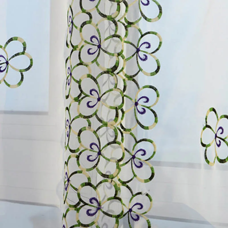 Римские занавески с цветами сливы для балкона гостиной из прозрачной марли