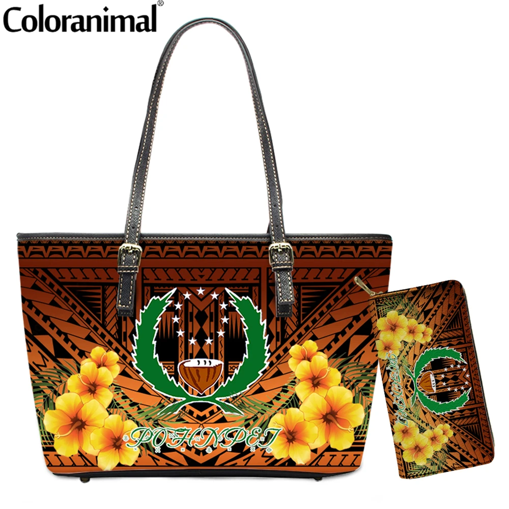 Coloranimal Pohnpe полинезийская Гибискус градиентный принт дамская сумочка из