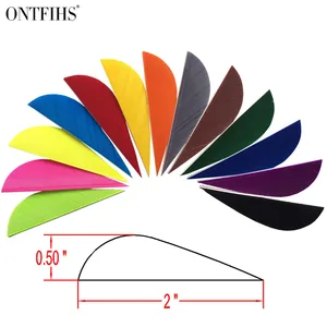 100 шт. ONTFIHS 2 дюйма параболическая стрела оперение стрелы стрельба из лука Fletches Турция перья для стрел Diy охота
