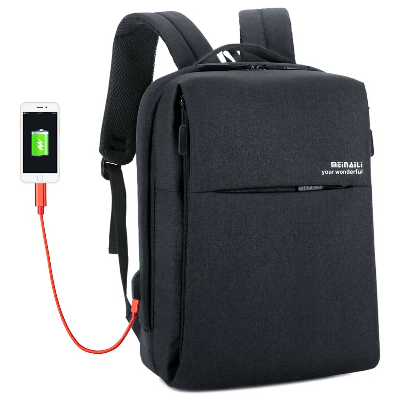 Mochila 15.6 inch Laptop Backpack Teenager Male USB Charging Anti Theft Travel Waterproof School Bag | Багаж и сумки