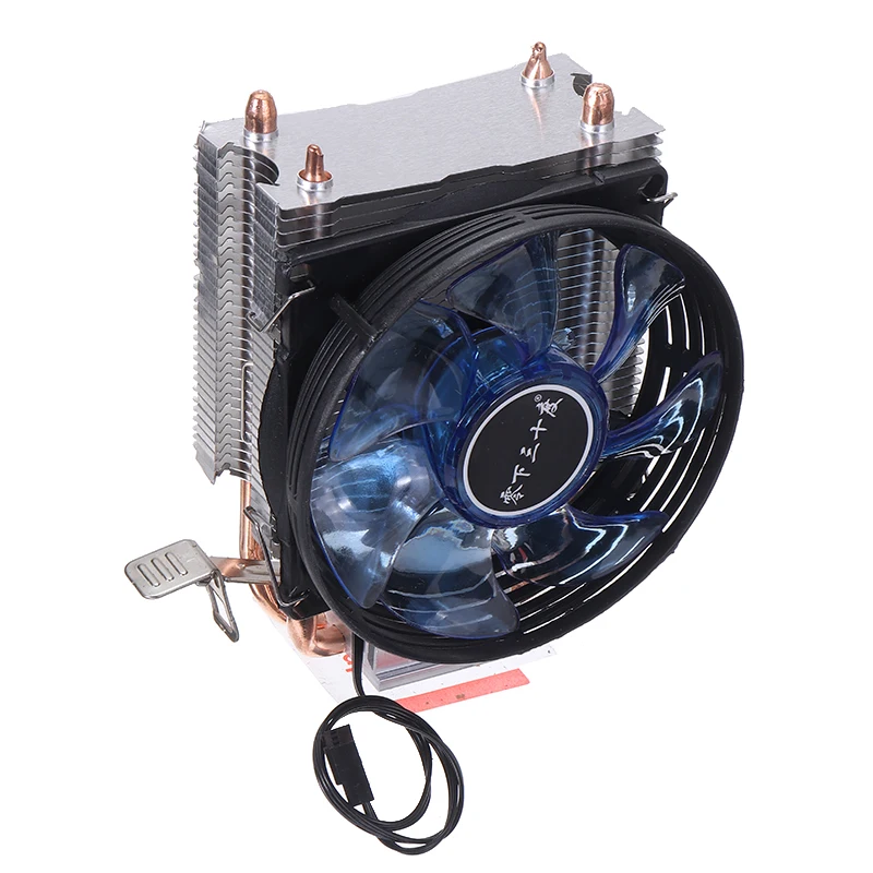 1 шт. синий светодиодный Процессор кулер вентилятор Радиатор охлаждения Замена