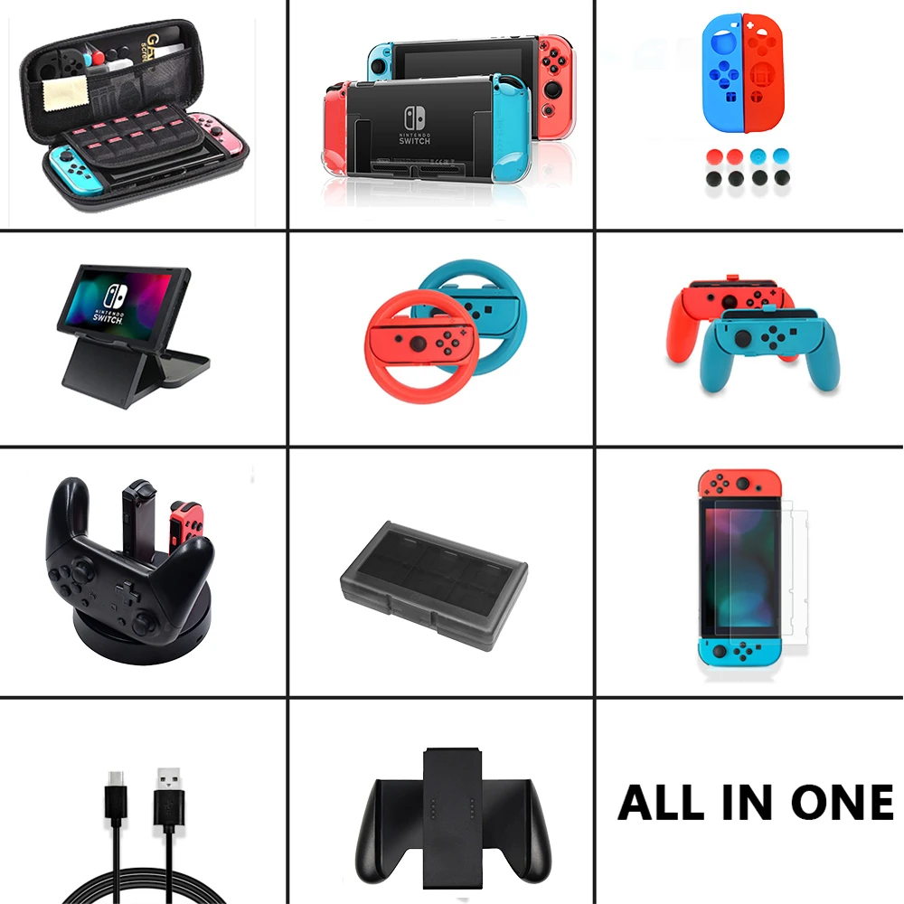 Набор игровых аксессуаров для Nintendo Switch Дорожный Чехол сумка переноски защитный