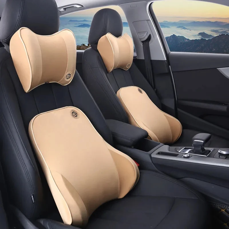 

Car seat backrest memory foam neck pillow cushion support lumbar pillow Automotive Interior general Car Accessories