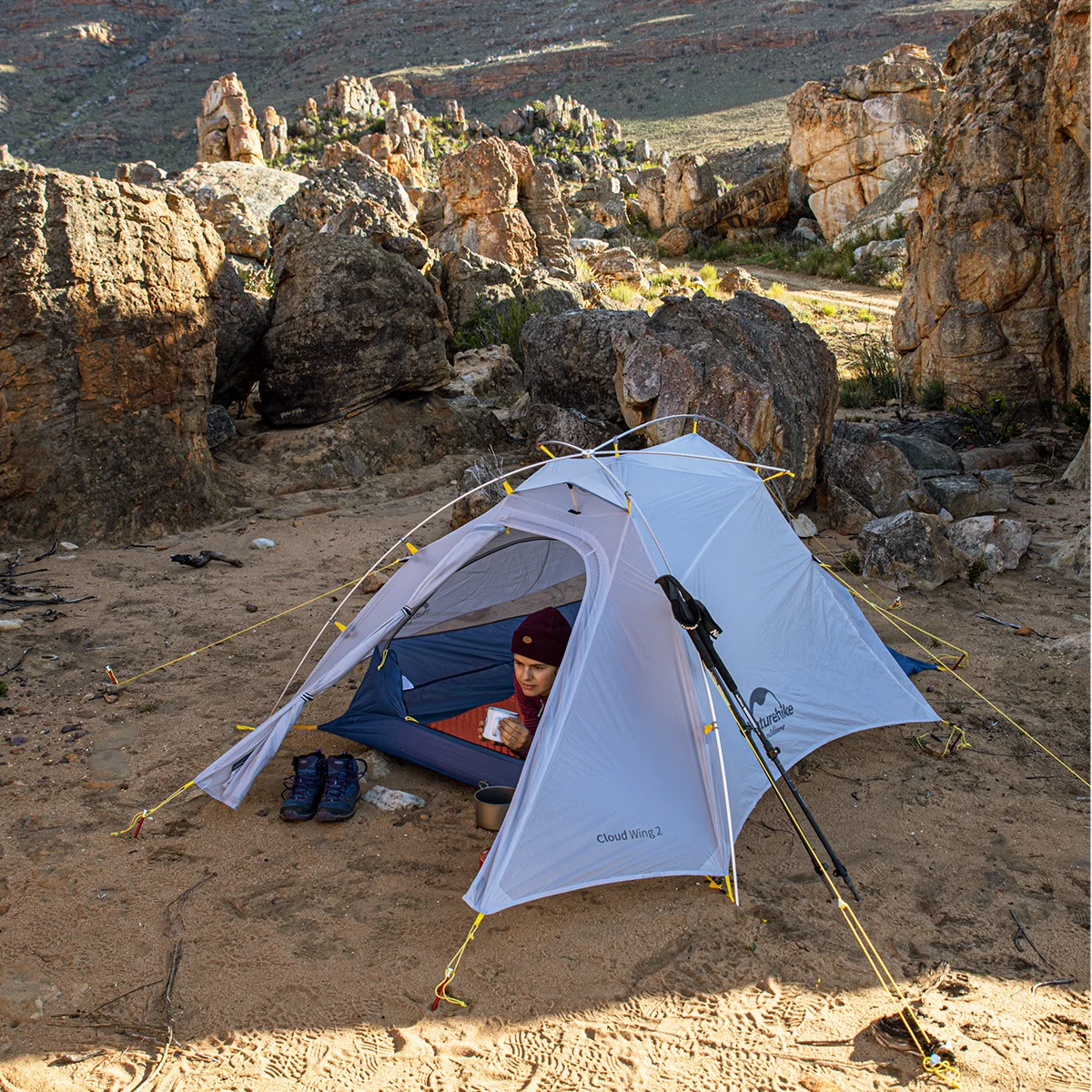 Палатка Naturehike Cloudup-Wing на 2 человек водонепроницаемая 15D нейлоновая Ультралегкая