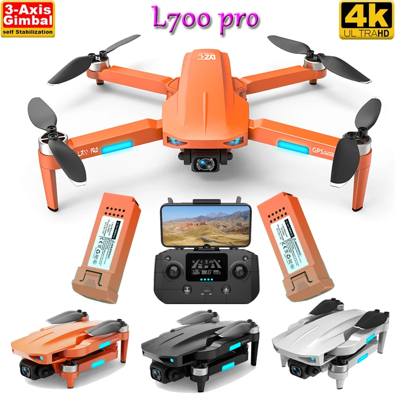 

L700 Pro 4K Camera Drone E-Anti-shake GPS 5G FPV Remote Distance 1.2Km Max Flight Time 25minutes Brushless Motor Toy Quadcopter