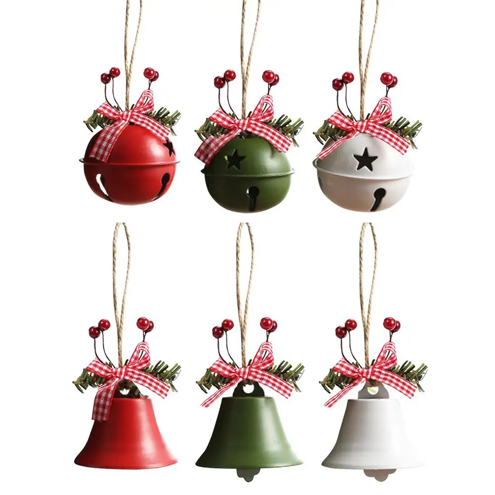 

Jingle Bells Christmas Bell Metal Bell Ornament Tree Hanging Pendant For Christmas Decorations New Year Party Kids Toys