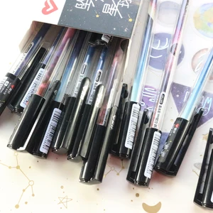 3 шт., пластиковые гелевые ручки с изображением звезд, 0,38 мм