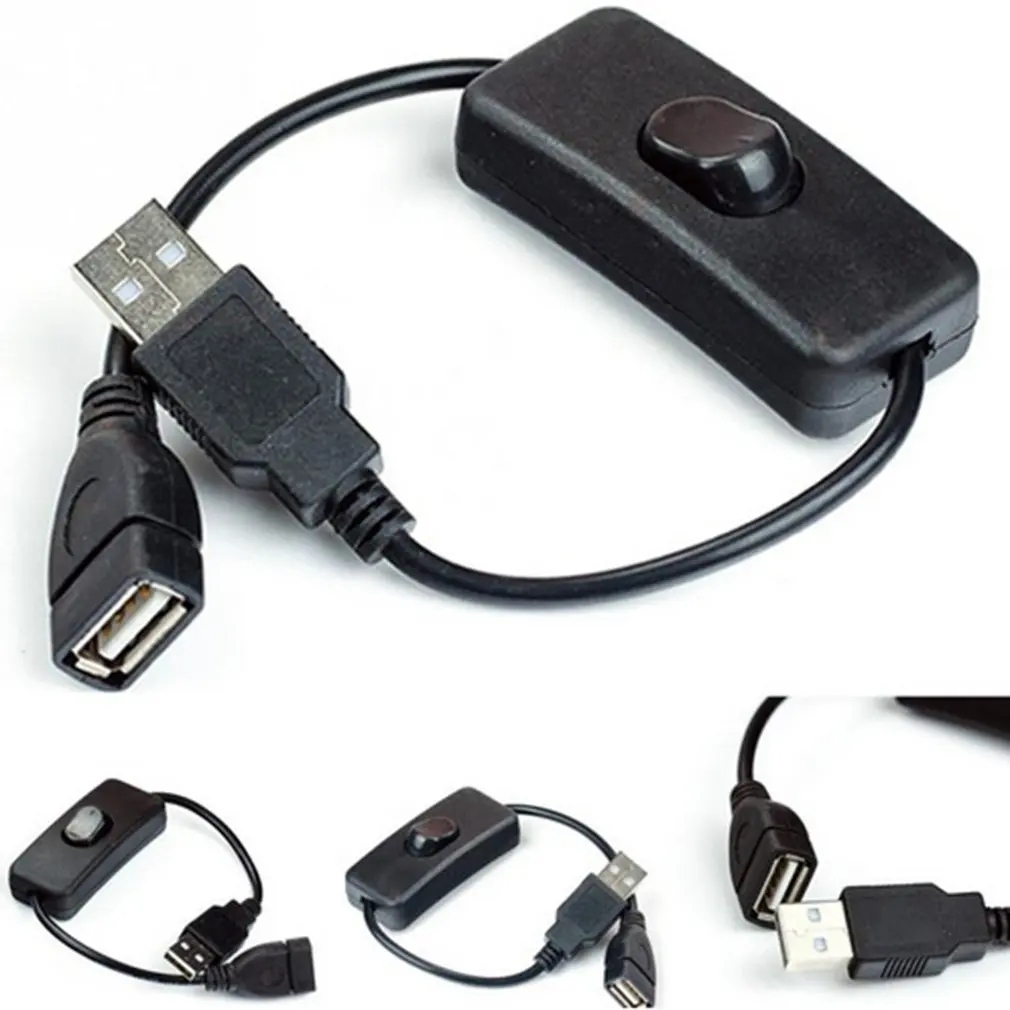 28 см черный USB кабель мужчин и женщин с переключателем вкл/выкл кабель удлинитель для USB лампы USB вентилятор линия питания