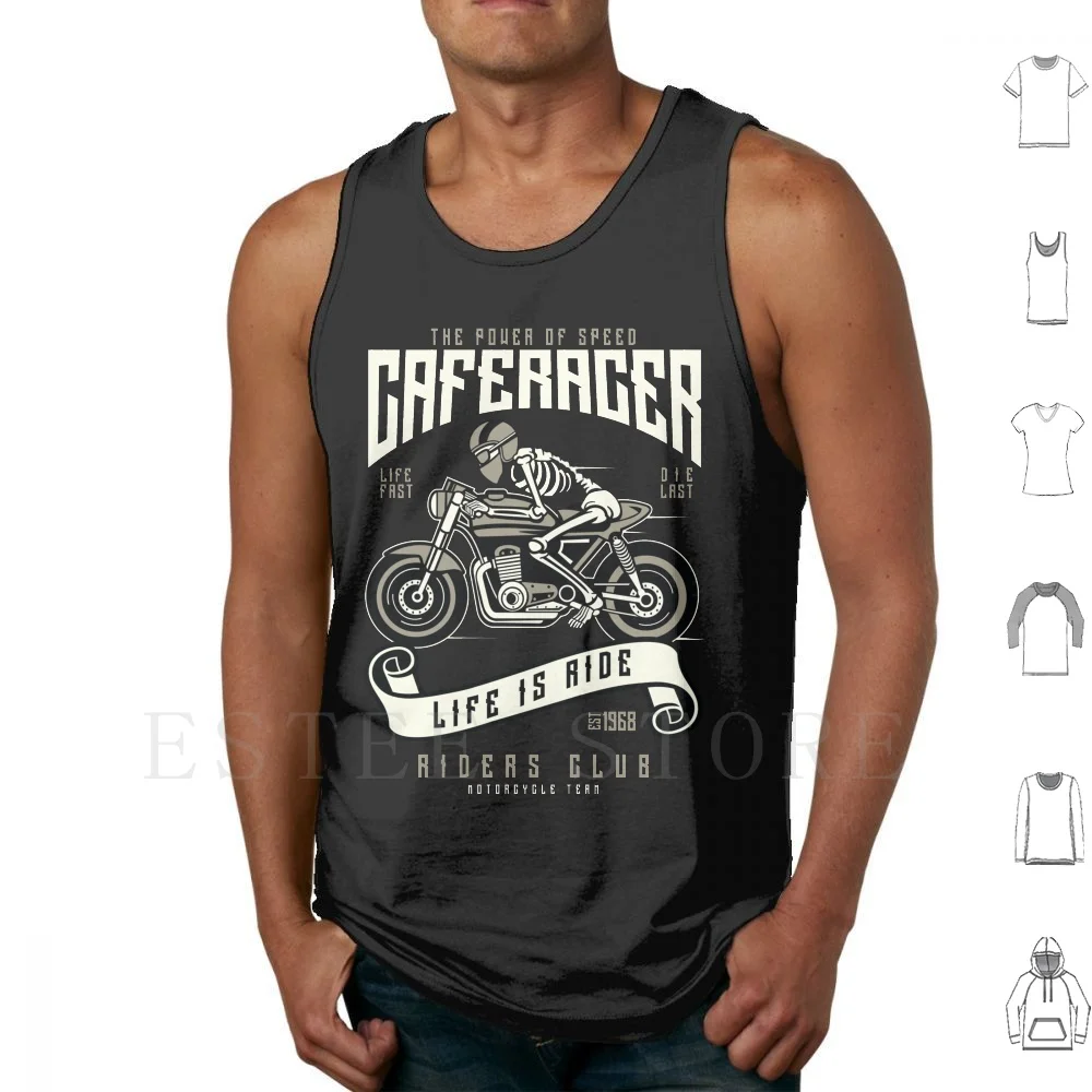 

Майки для скоростных поездок Caferacer Life, Клубные майки для катания на велосипеде, Power Of Speed Caferacer Life