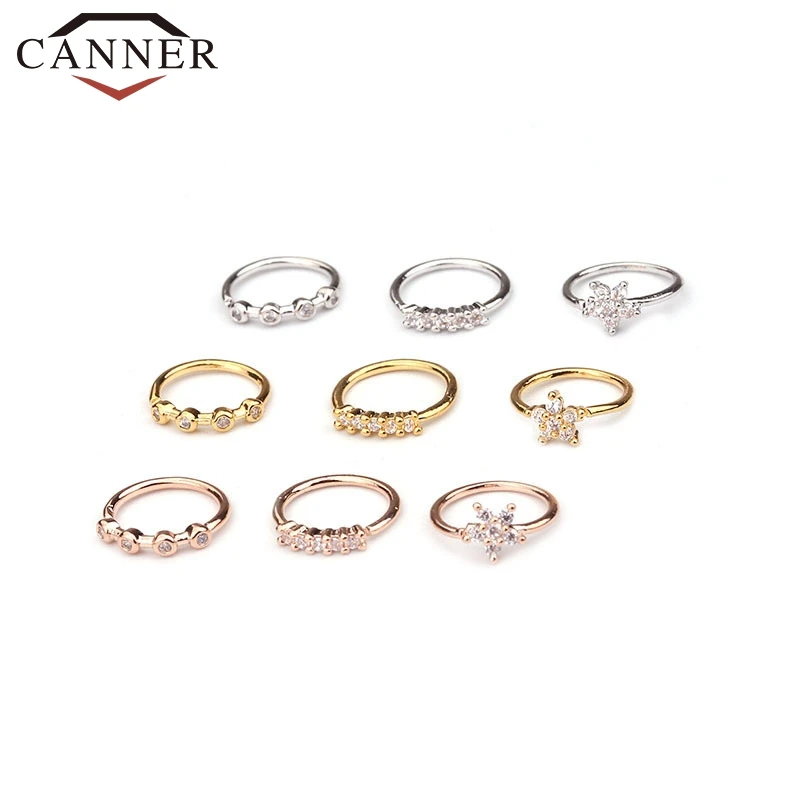 1 шт. золото/розовое золото/серебро Цвет 20 г x 8 мм пирсинг носа ювелирные изделия Cz