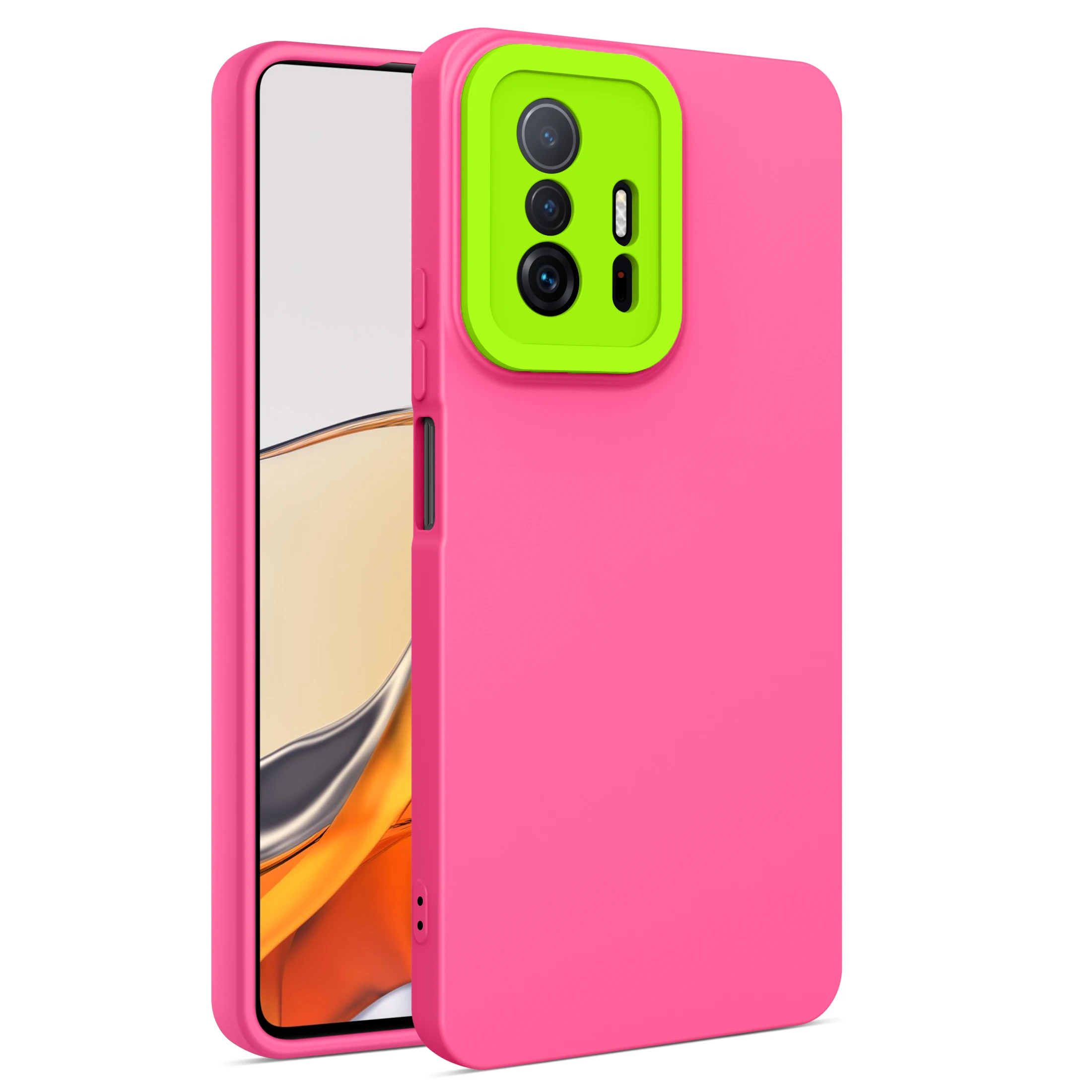 

Phone Case For Xiaomi Redmi Note 10S 11T 10 Poco X3 Pro Max NFC Candy Color Eagle Eye Lens Coverage Shockproof Protection Cover