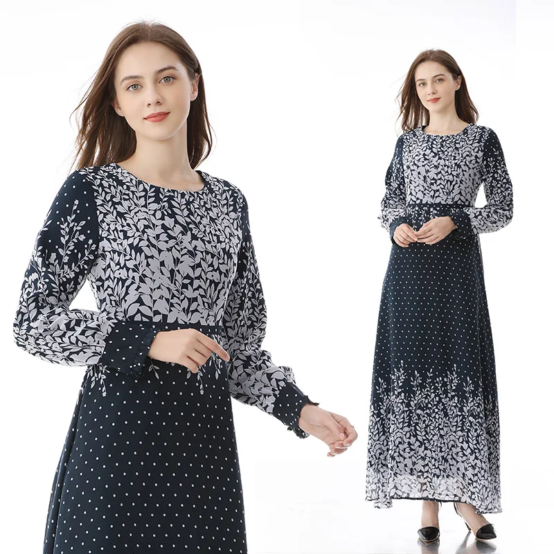 

Лидер продаж 2021, арабское платье Среднего Востока в Дубае, мусульманское женское платье с длинными рукавами, Женская Базовая длинная юбка в ...