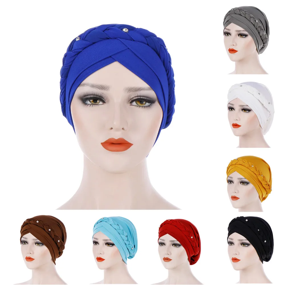 

Braid Islamic Prayer Hats Scarves Wraps Hijab Caps Women Muslim Cap Islamic Hijab Turban