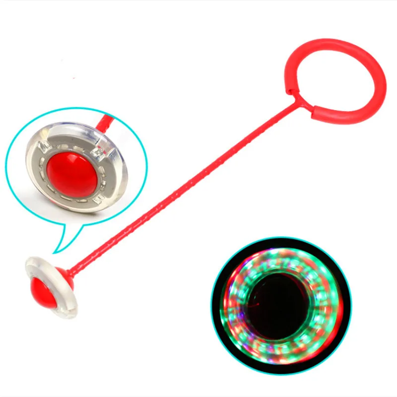 

Glowing Bouncing Balls One Foot Flashing Skip Ball Jump Ropes Sports Swing Ball Children Fitness Playing Fun Entertainment Toys