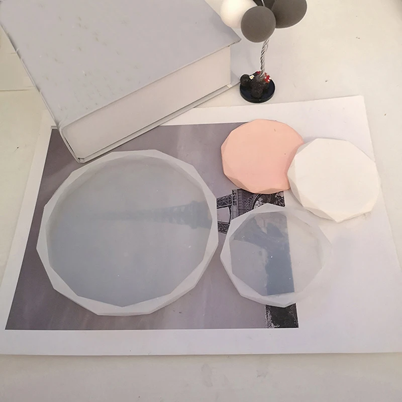 

Силиконовая форма, круглый поднос, высококачественные формы для украшения офиса, подсвечник, подсвечник, ароматический гипсовый поднос