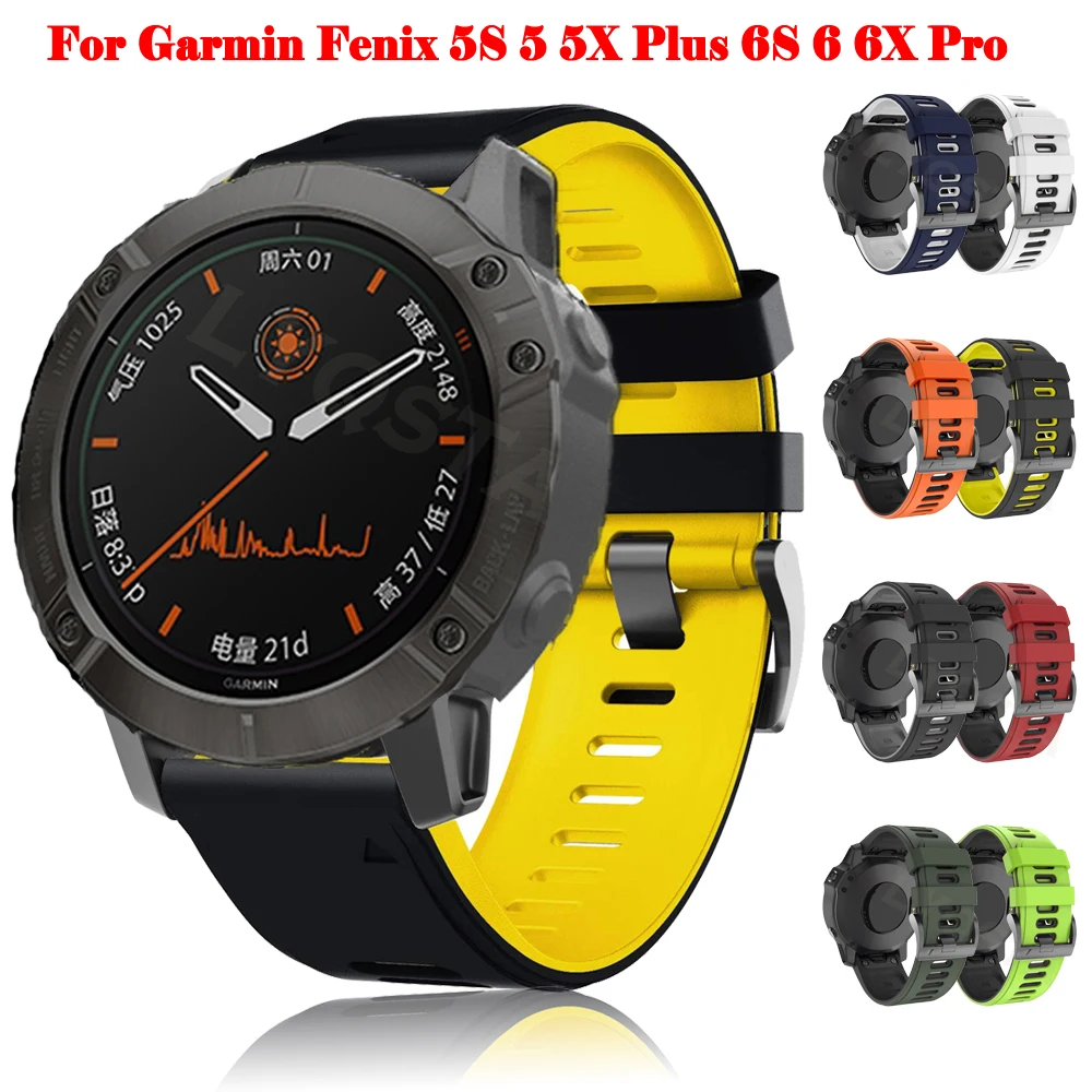 

Ремешок силиконовый для Garmin Fenix 5S 5 5X Plus 6S 6 6X Pro 3 3HR, быстросъемный браслет для наручных часов, 26 мм 22 мм 20 мм