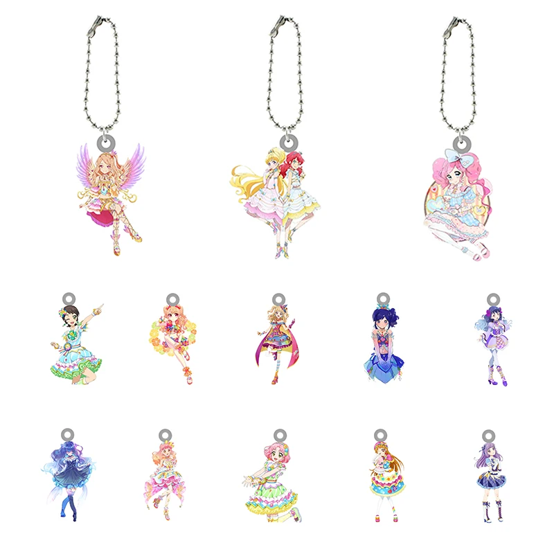 Красивый милый брелок Bandai aisu katarisugawa Otome с узором из полимерных бусин для ключей