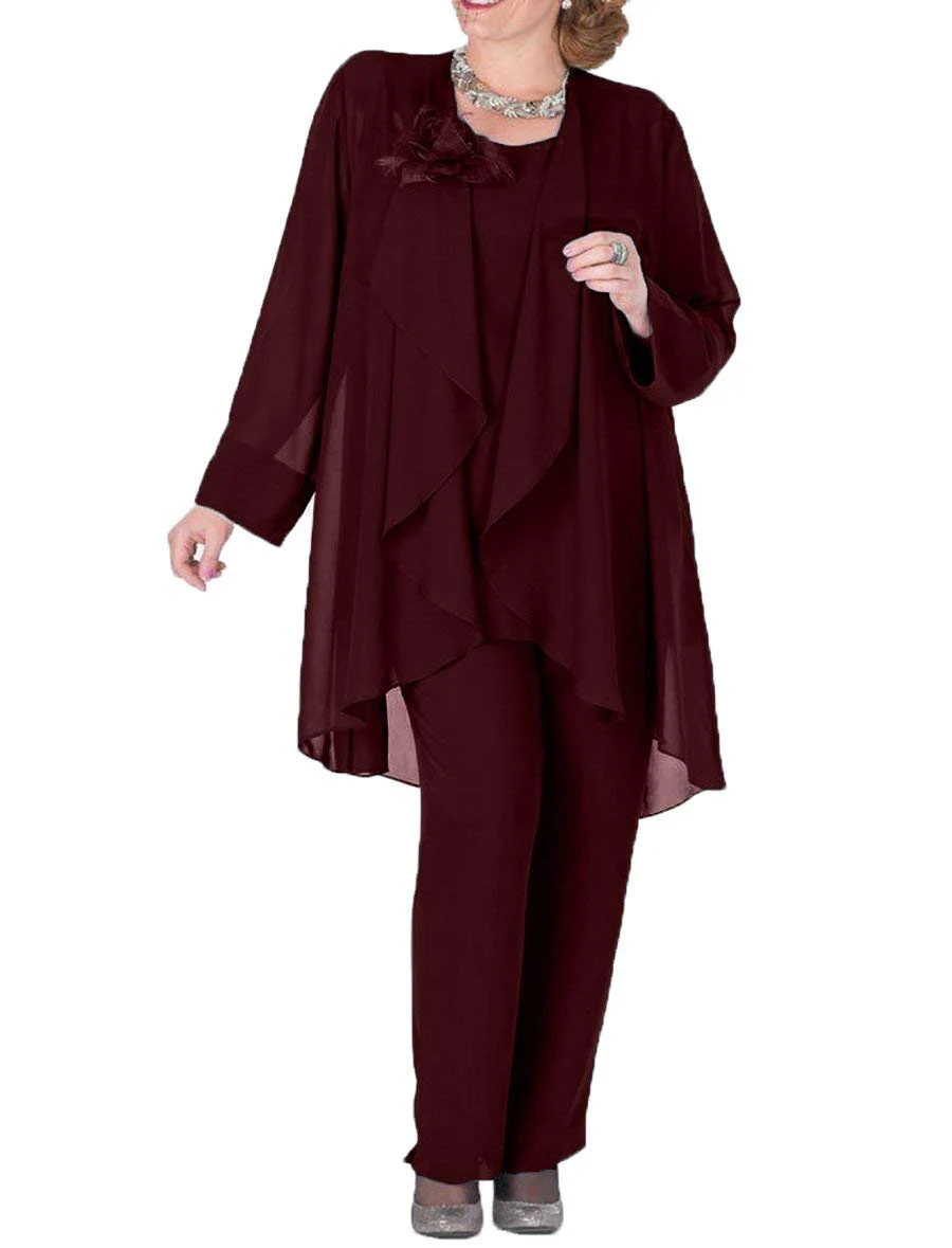 Женское шифоновое платье для матери невесты комплект из трех предметов с жакетом