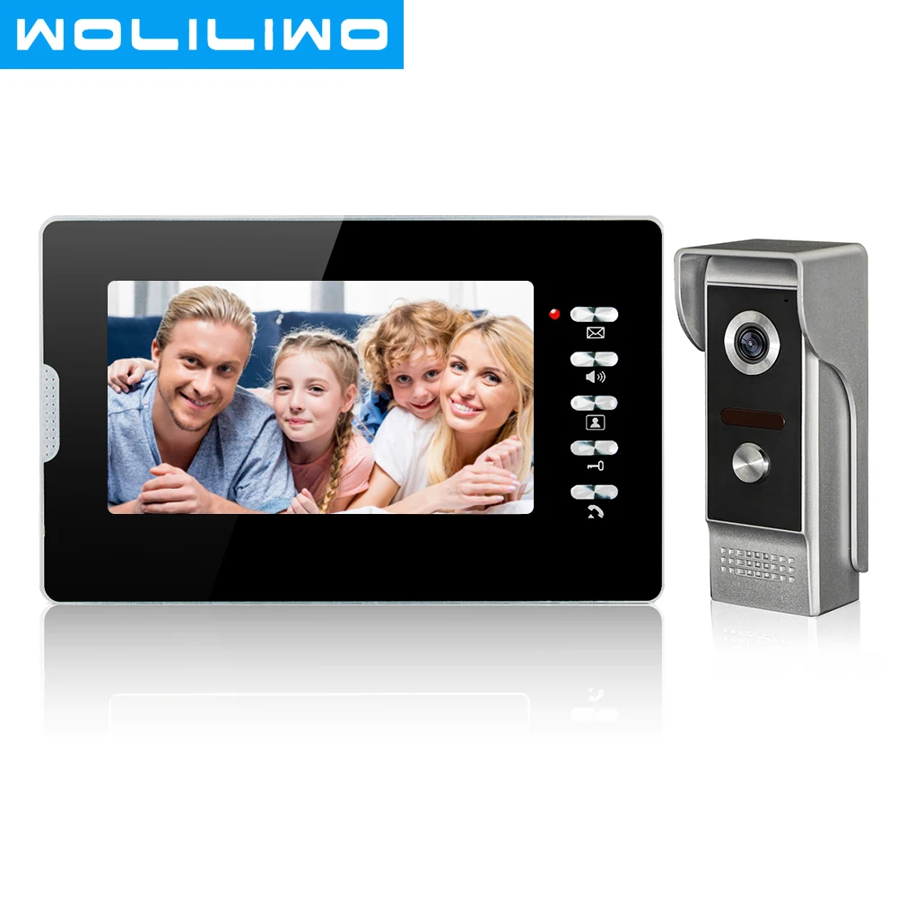 Видео домофон Системы вызова Панель 7 дюймовый Проводной видео телефон двери с