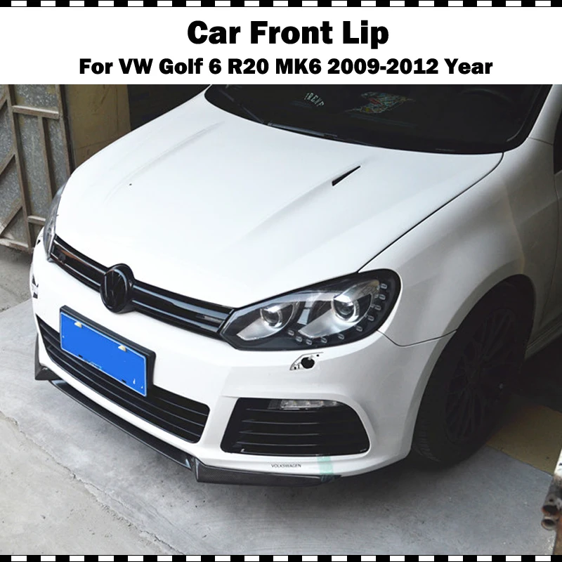 OSIR Стиль углеродного волокна переднего бампера губы для VW Golf 6 VI MK6 R20 бампер 2009 ~ 2012