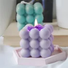 Форма для свечей, 6 полостей, 3D куб, форма для свечей для ароматерапии, форма для торта для выпечки муссов, силиконовая квадратная форма для пузырей, формочка для десерта, домашний декор