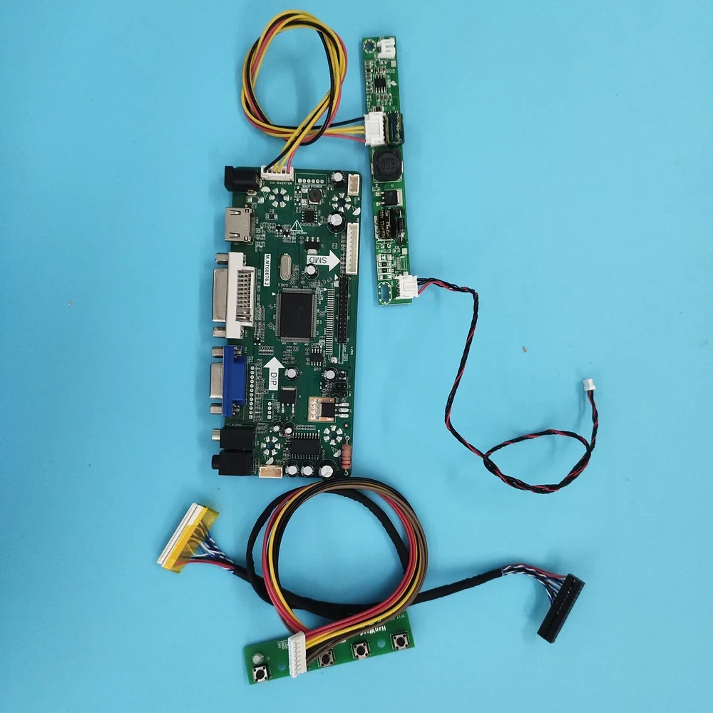 

Kit for LM185WH2(T2)(AA)/(T2)(BB)/(TL)(A1) 1366x768 LCD Panel HDMI-compatible+DVI+VGA Controller Board M.NT68676 LED 18.5"