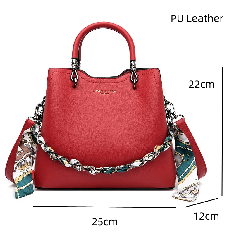 Модная сумка через плечо качественные кожаные женские сумки Большая