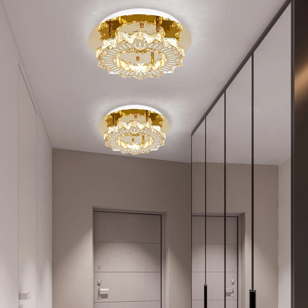 Светодиодные круглые хрустальные люстры внутреннее освещение для спальни