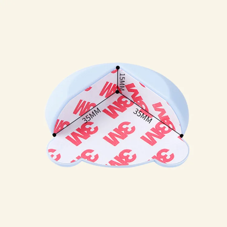 Funda protectora de silicona suave con forma de Animal de dibujos animados para ni&ntilde;os, protecci&oacute;n anticolisi&oacute;n para esquinas de escritorio de seguridad para beb&eacute;s, 2 piezas-3
