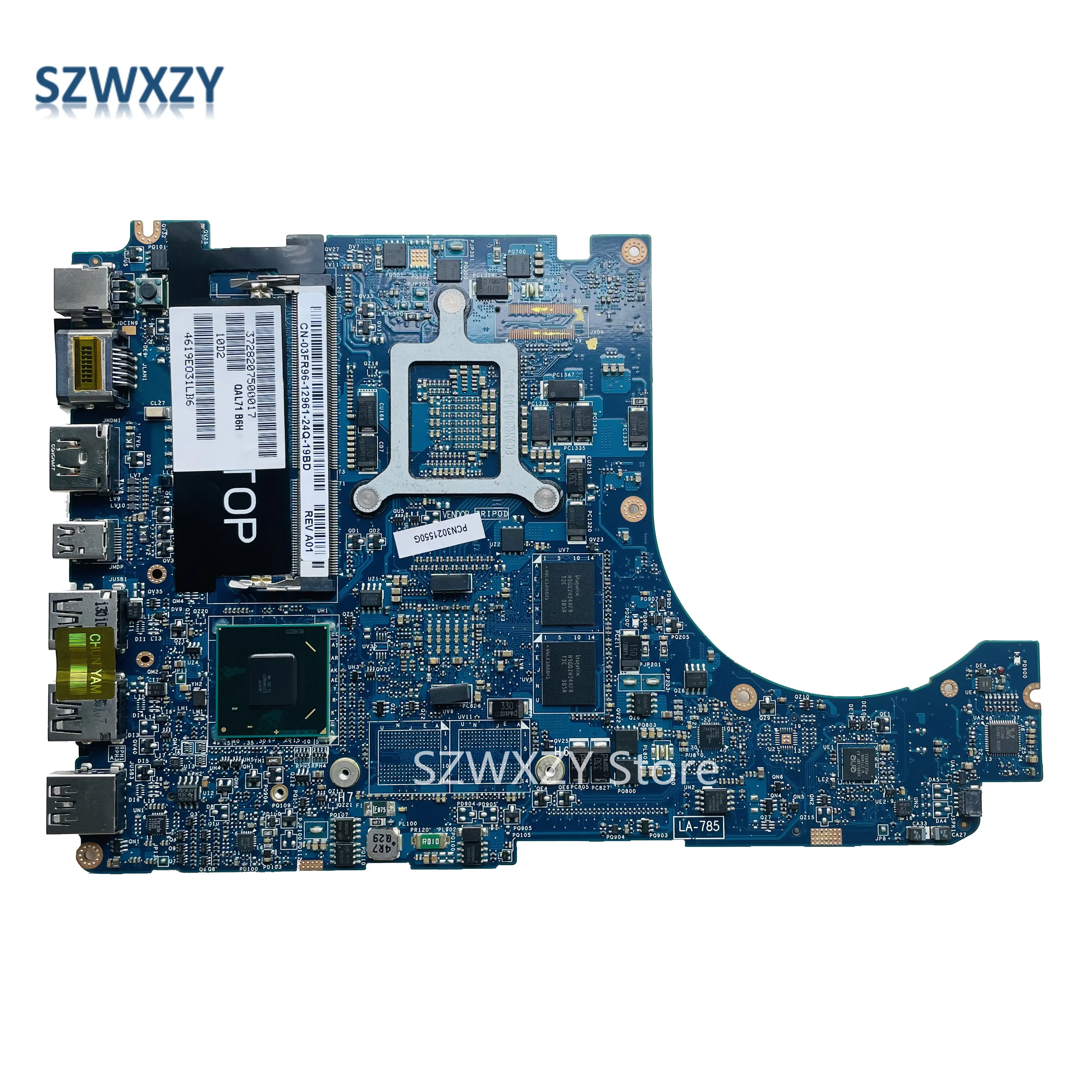 Оригинальная материнская плата SZWXZY для ноутбука DELL XPS 15 L521X i5-3210M процессор DDR3