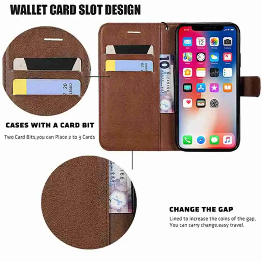 

Leather Flip Wallet Case For Huawei P40 Lite E P30 Pro P20 P10 Y5P Y6P Y7P P Smart 2020 2021 Honor 9 10 Lite 8S 8A Y5 2019 Cover