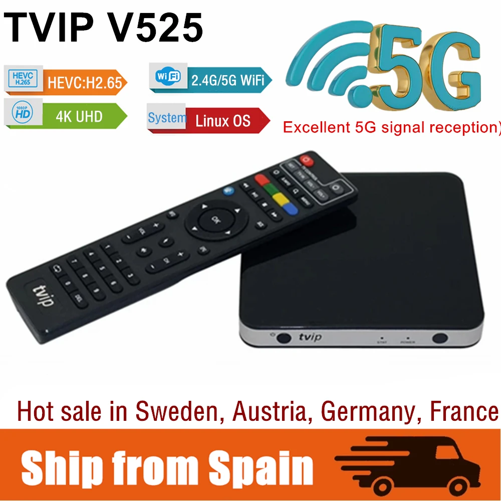 Новая ТВ-приставка Linux TV IP.525 4K HD 2 4/5GWiFi S905W четырехъядерный IP S-BOX V525 3840x2160 Youtube