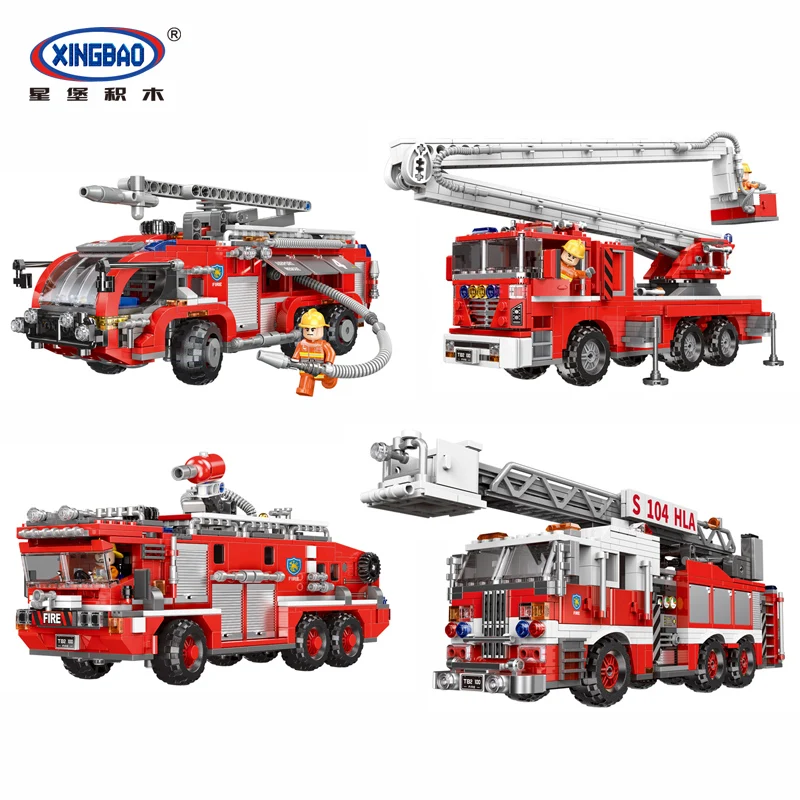 Техническая серия Xingbao: Городской пожарный автомобиль наборы спасательных