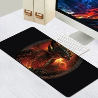 sovawin 80x30cm gaming dragon mouse pad xl large natural rubber computer mousepad with locking edge desk mat gamer for pc laptop
