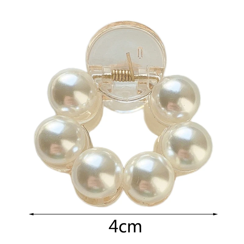 

Mini Round Pearl Lady Hairpin All-match Pearl Trumpet Grasping Clip Headdress Hairpin Clip 4cm Fashion Girl Hair Accessories New