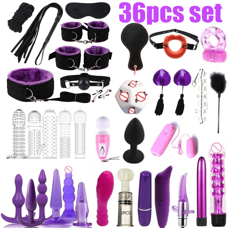 Секс игрушки для мужчин и женщин 39 шт. товары БДСМ секса воротник кнут кляп
