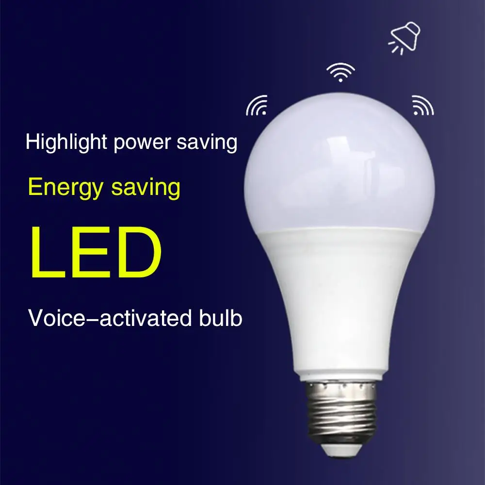 

LED Lamp Voice Control Home Super Bright LED Light Bulb LED Bulb 5W/9W E27 AC180-220V House Decoration Bedroom Stairs