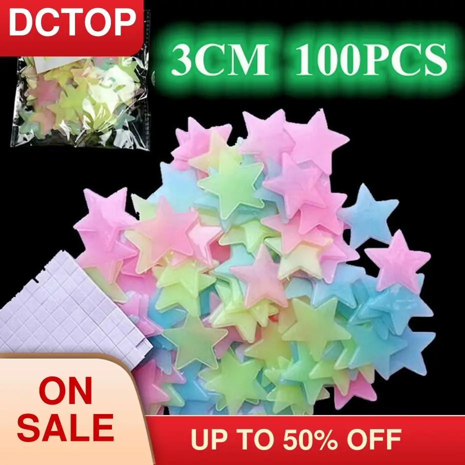 Настенные наклейки для гостиной домашний декор звезды светится в темноте