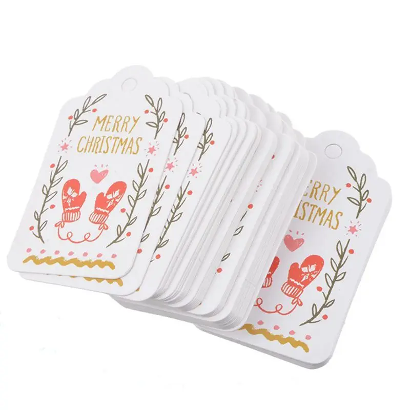 50 шт. бирки для рождественских подарков винтажные этикетки бумажные подарочные