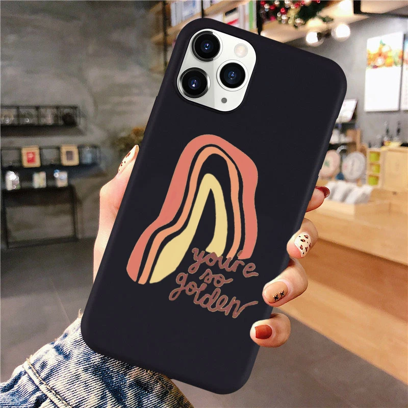 

Harry Styles - Golden black TPU Case phone For iphone 12Pro 11 SE X 7 XS XR XSMA 11Pro 11ProMax 12ProMax case Cover
