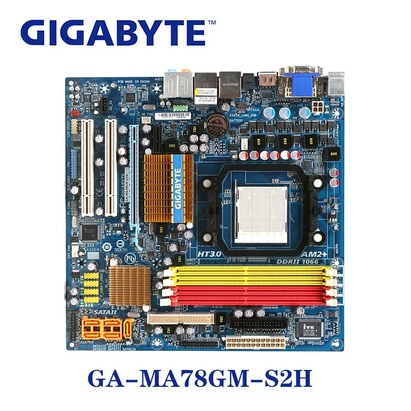 Разъем AM2 + для AMD 780G Gigabyte GA MA78GM S2H материнская плата DDR2 16 ГБ десктопная системная ATX