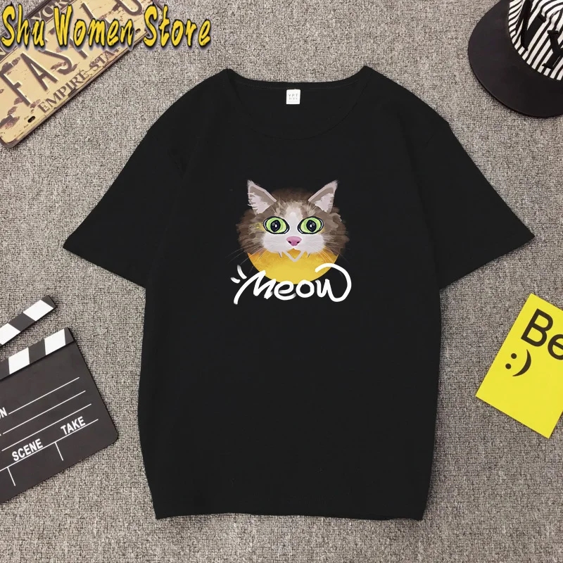 Женская футболка с коротким рукавом и бронзовым принтом INS Harajuku Style 2020 летняя